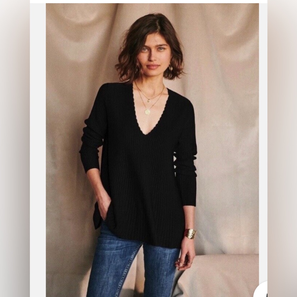 NWT Sézane Ernestine Sweater- Black size small